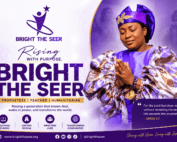 Bright the Seer ministering during a worship service at Lord of Host Miracles Chapel in Lagos, Nigeria.