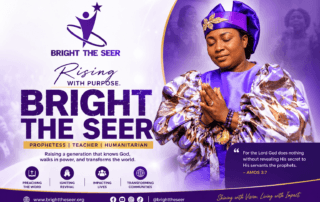 Bright the Seer ministering during a worship service at Lord of Host Miracles Chapel in Lagos, Nigeria.